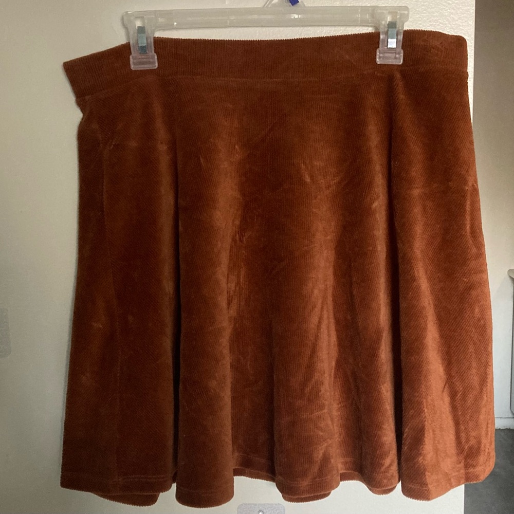 Forever 21 Plus Size Brown Corduroy Skirt 0X